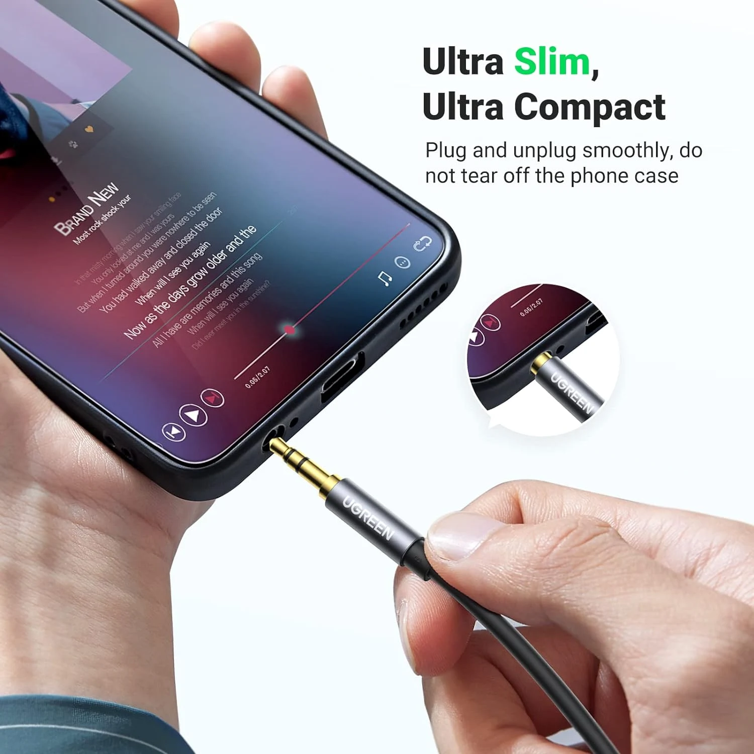 Secure 3.5mm connection