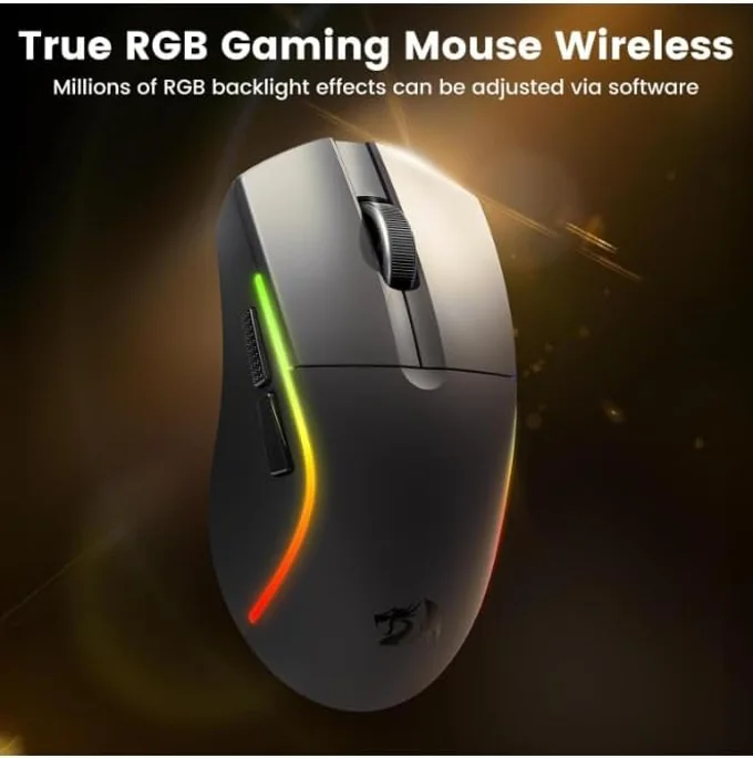 Redragon M816-LIT DEICIDE LITE RGB Wireless Gaming Mouse - Black