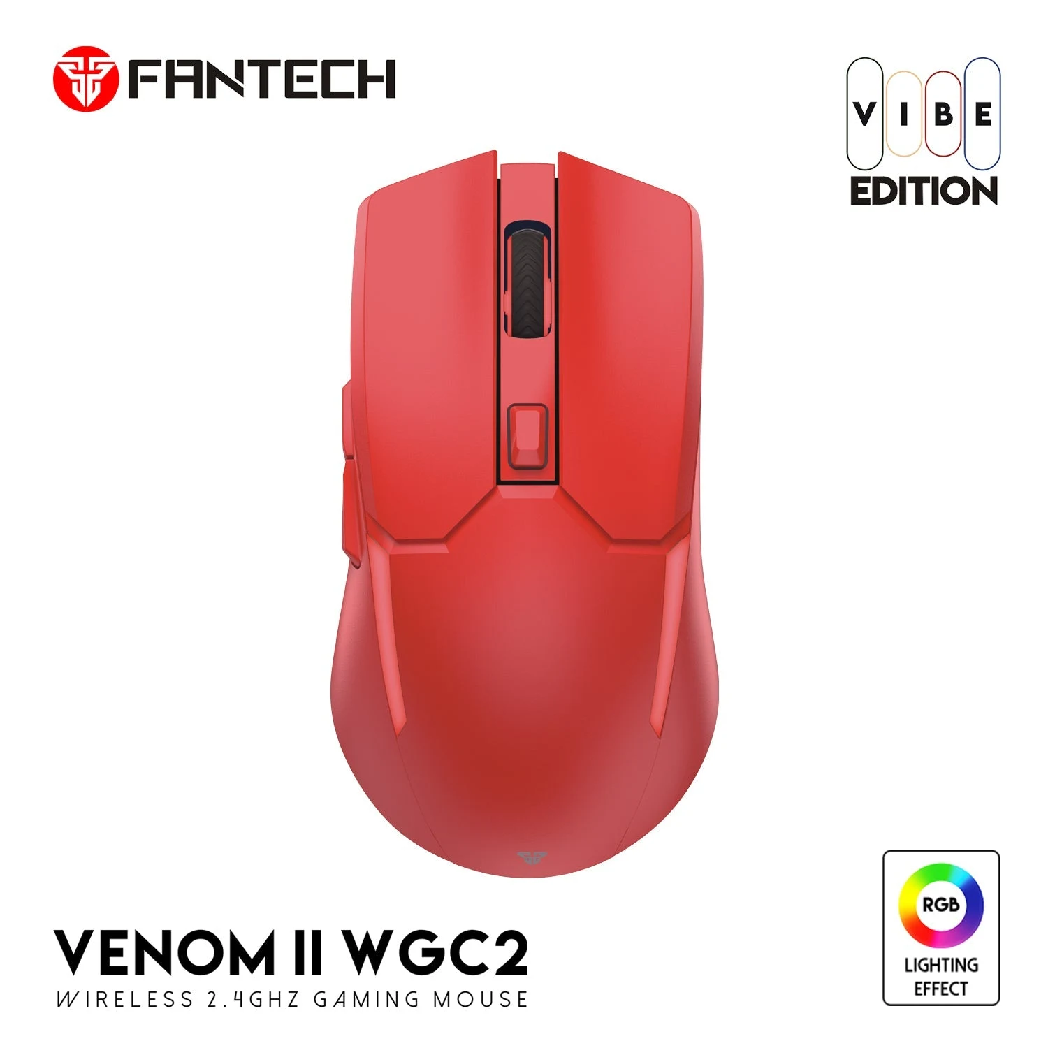 FANTECH VENOM II WGC2 VIBE EDITION Wireless Mouse - Red