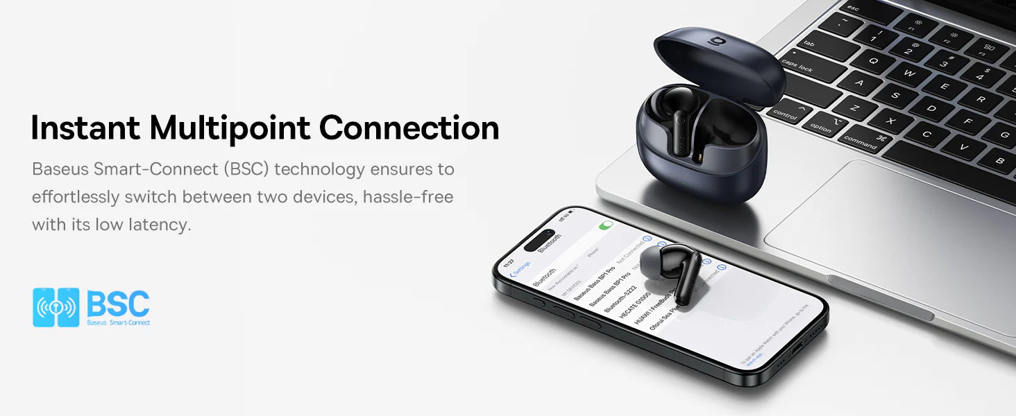 Baseus Bass BP1 Pro In-Ear TWS True Wireless Earbuds - Black