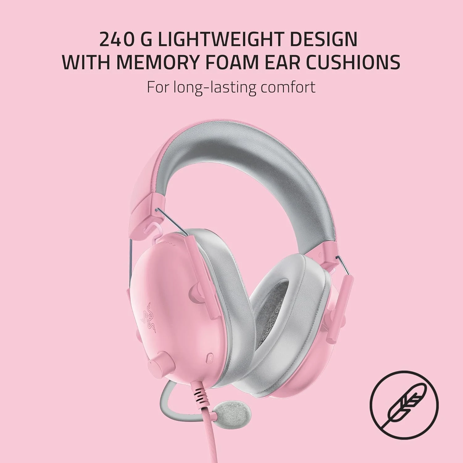 Razer BlackShark V2 X Wired Gaming Headphone - Quartz Pink