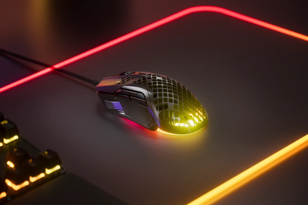جينمج ماوس من ستيل سيريس AEROX 5 أر جي بي سلكي