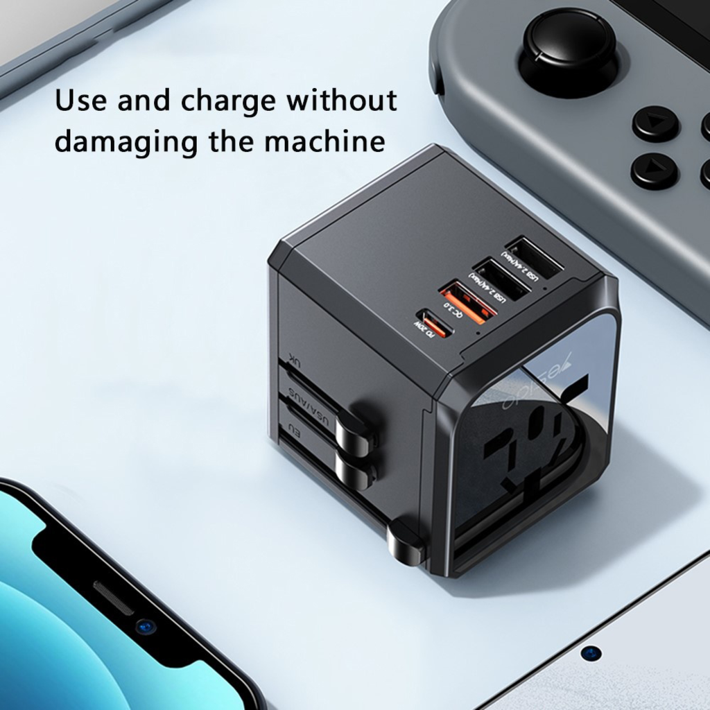 Yesido MC24 20W 3-USB & Type-C Universal Travel Adapter Plug