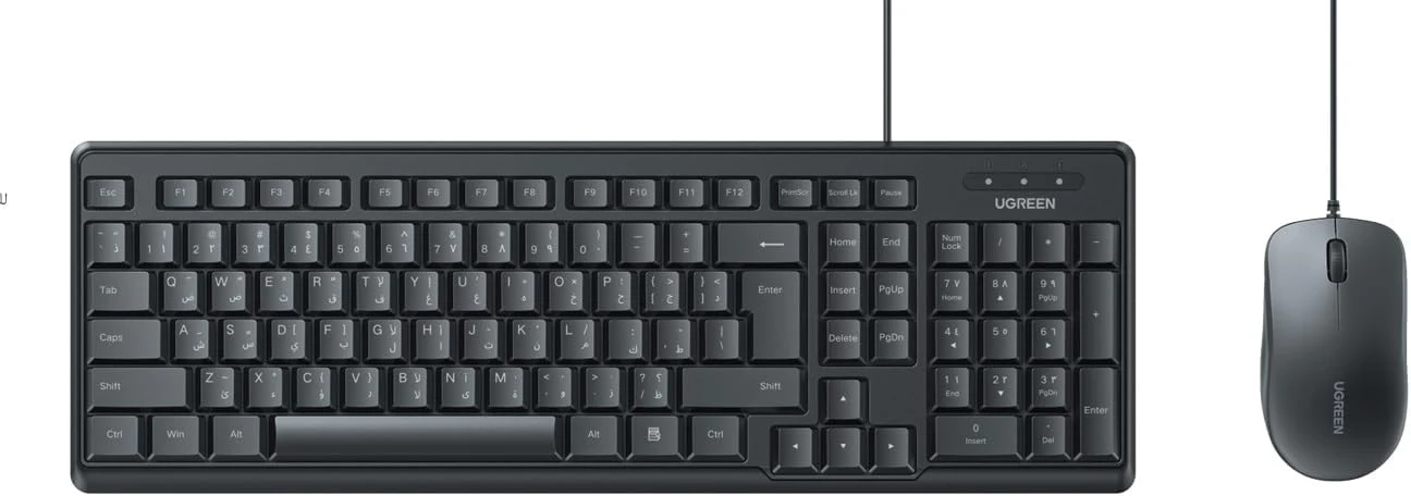 UGREEN MK330 USB Keyboard & Mouse Combo – Arabic Layout