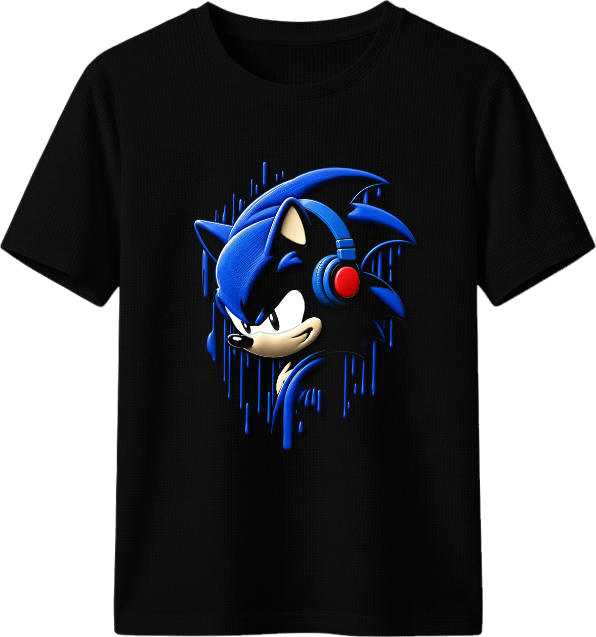 Blue Rush Sonic Kids T-Shirt Front View