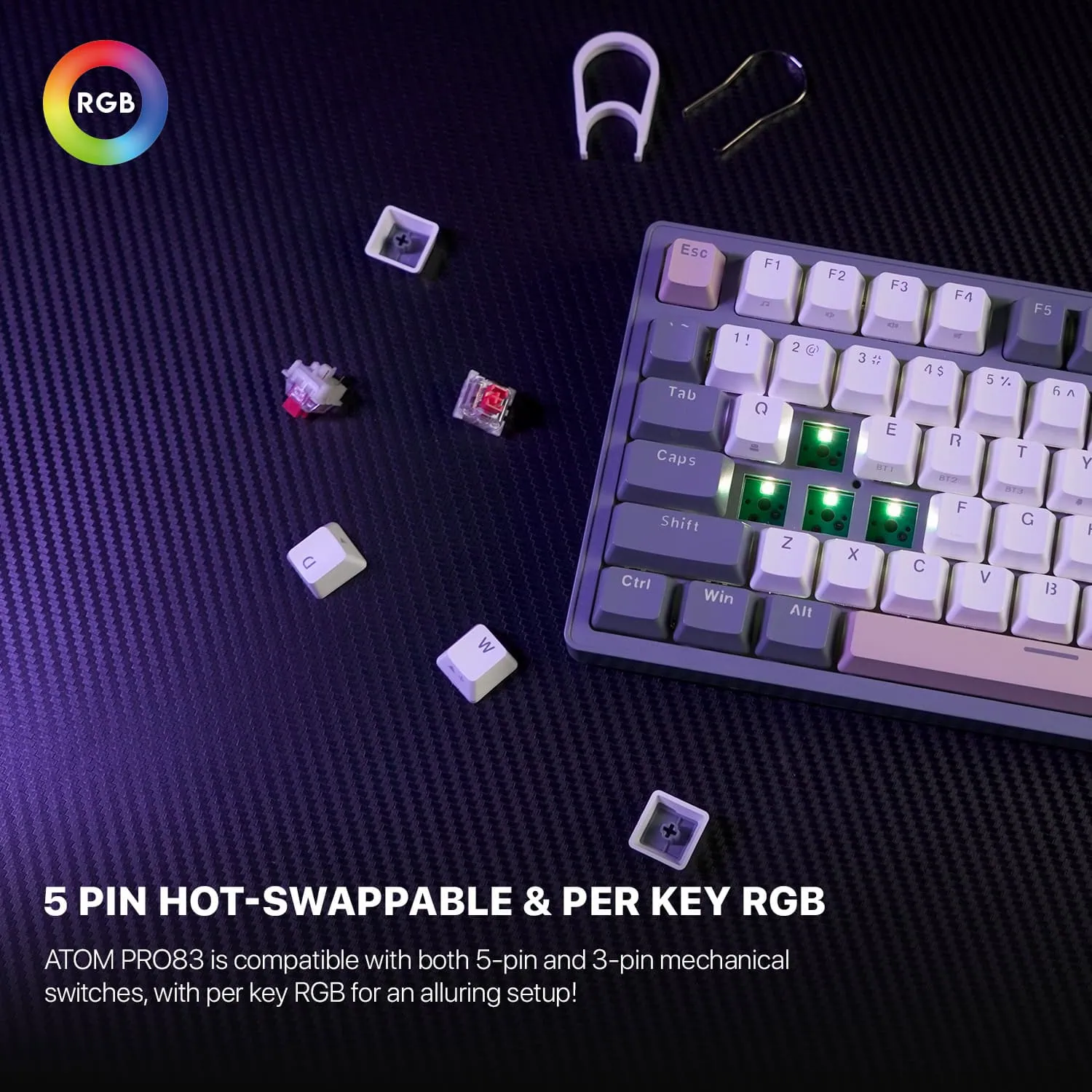 فانتك ATOM PRO83 MK913 ميركوري – أسود (سويتش أحمر)