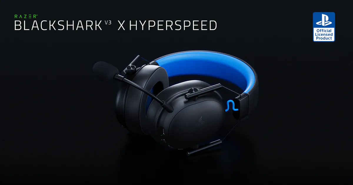 Razer BlackShark V3 X Hyperspeed Headset for PlayStation & PC - Black