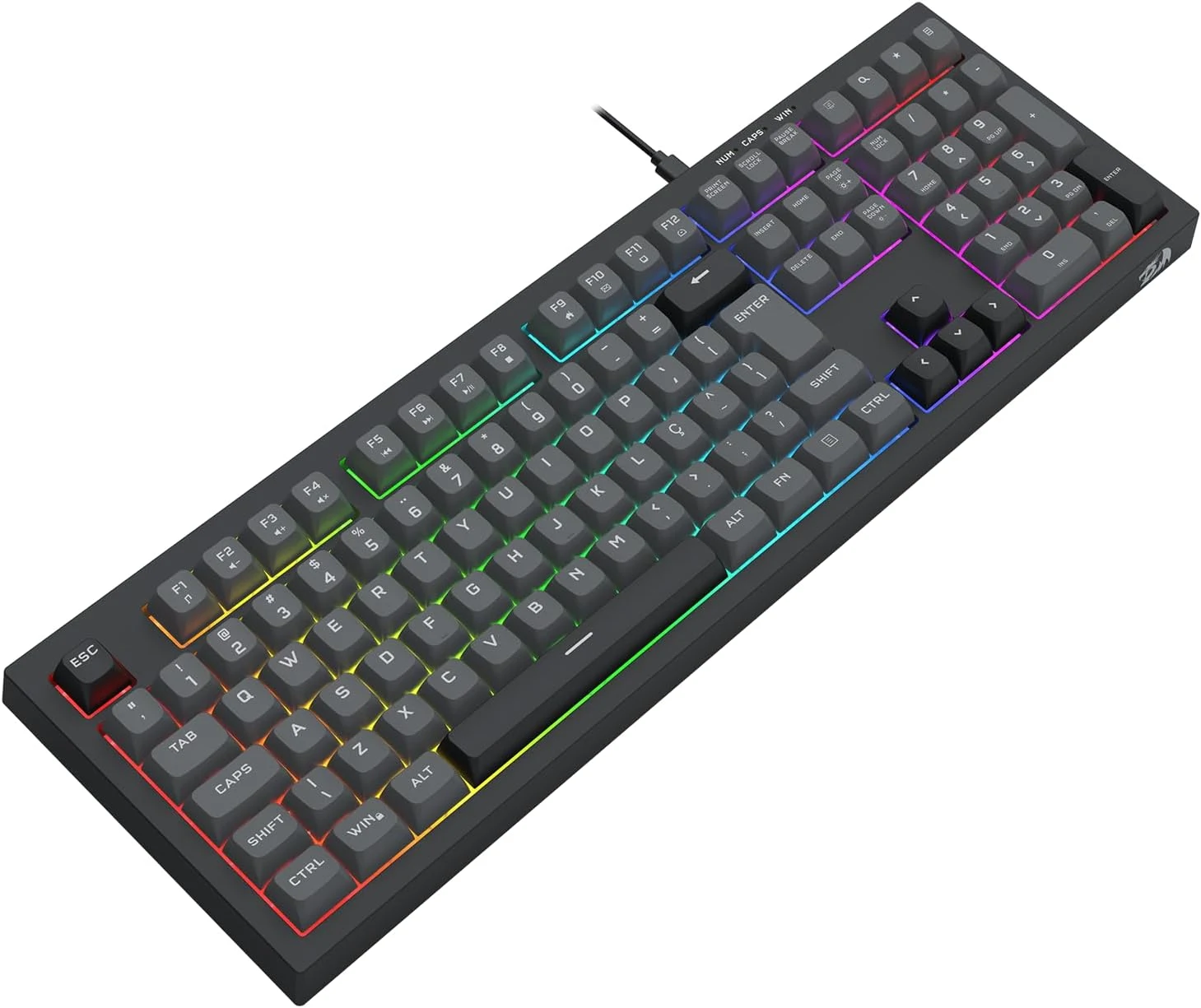 Redragon K518 CRUX RGB Membrane Wired Gaming Keyboard - Black