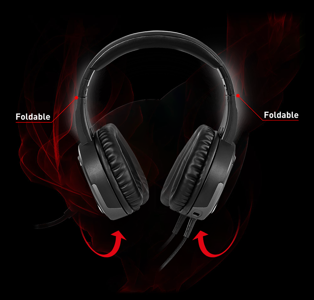 MSI IMMERSE GH30 V2 Wired Gaming Headset - Black