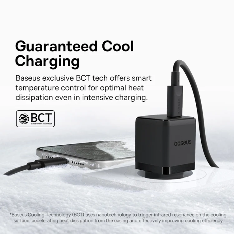 Baseus Palm Fast Charger 1C 30W EU + 1M USB-C Cable - Black