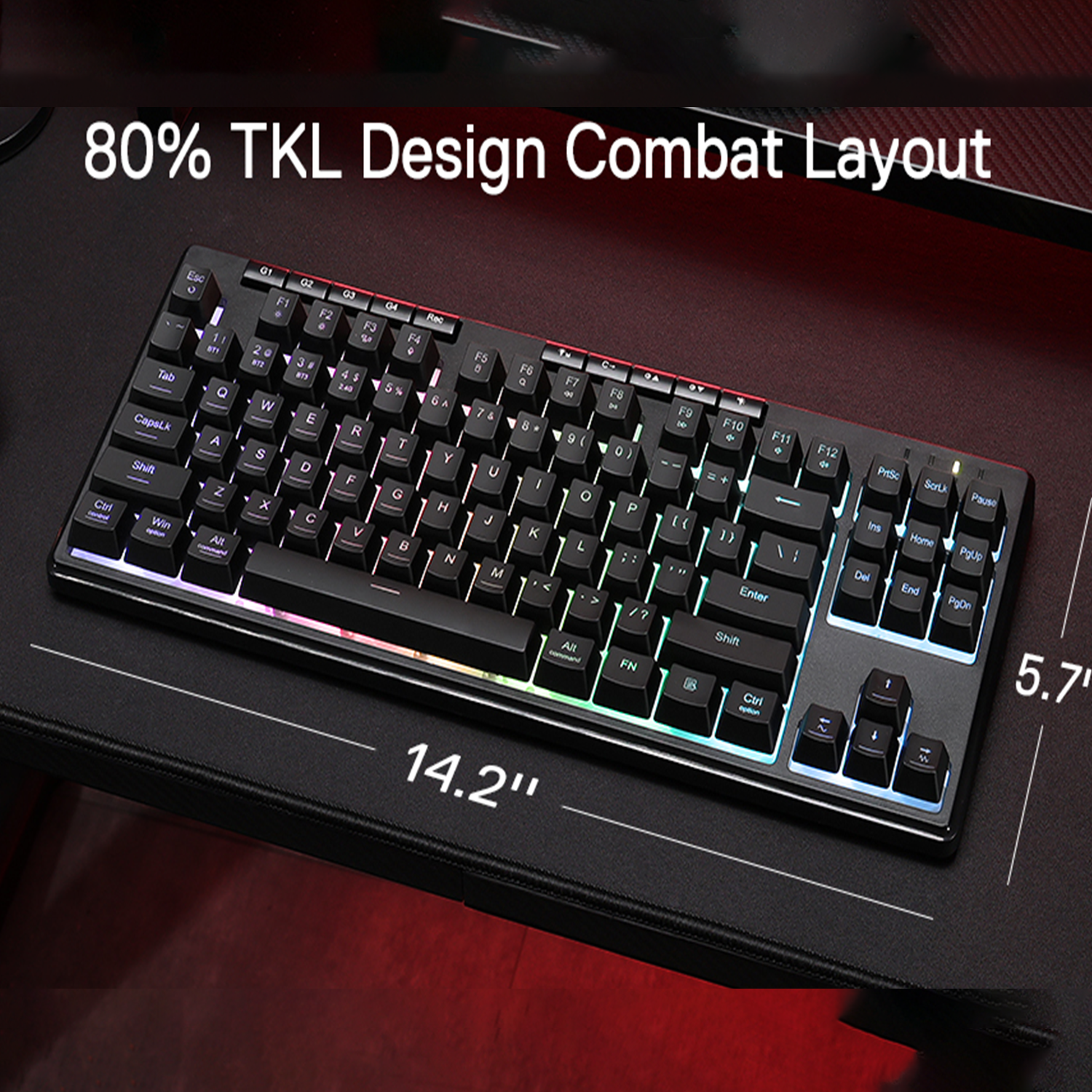 Redragon SHIVA K516 PRO TKL Wireless 3-Mode Membrane Gaming Keyboard