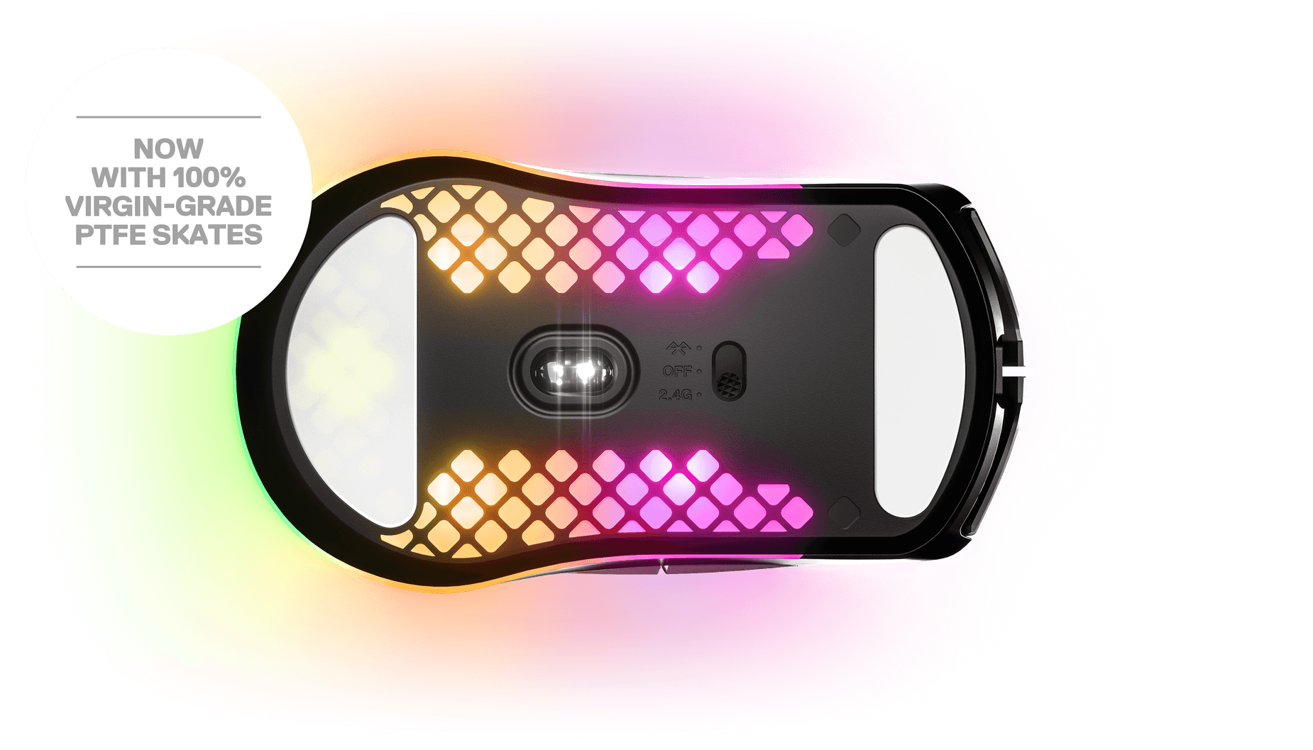 SteelSeries Aerox 3 Wireless mouse with PTFE skates