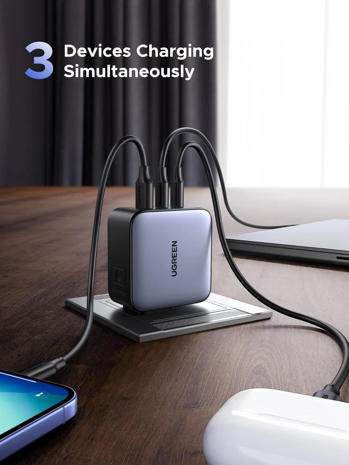 UGREEN X558 65W Fast Charger GaN 1-USB-A & 2-USB-C