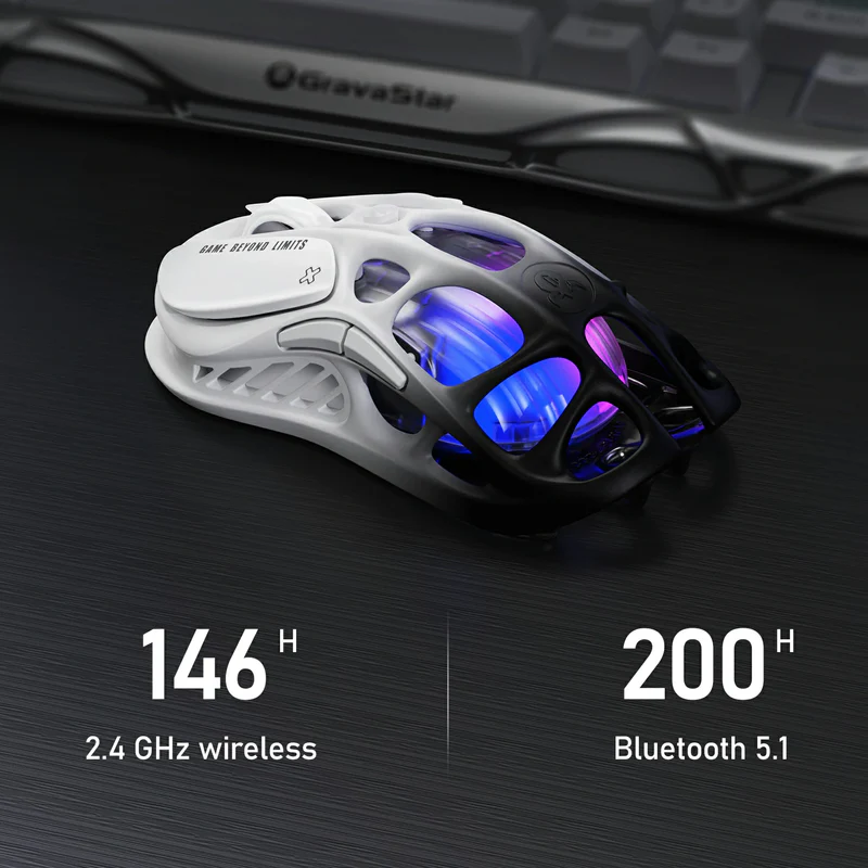 GravaStar Mercury M1 Pro Wireless Gaming Mouse - Gradient Black