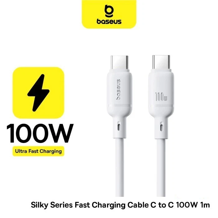Baseus Silky Series USB-C to USB-C Cable 100W - 1M - White