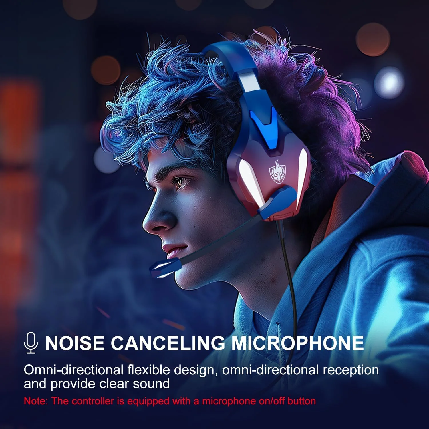 PHOINIKAS H9 Wired Gaming Headset - Blue