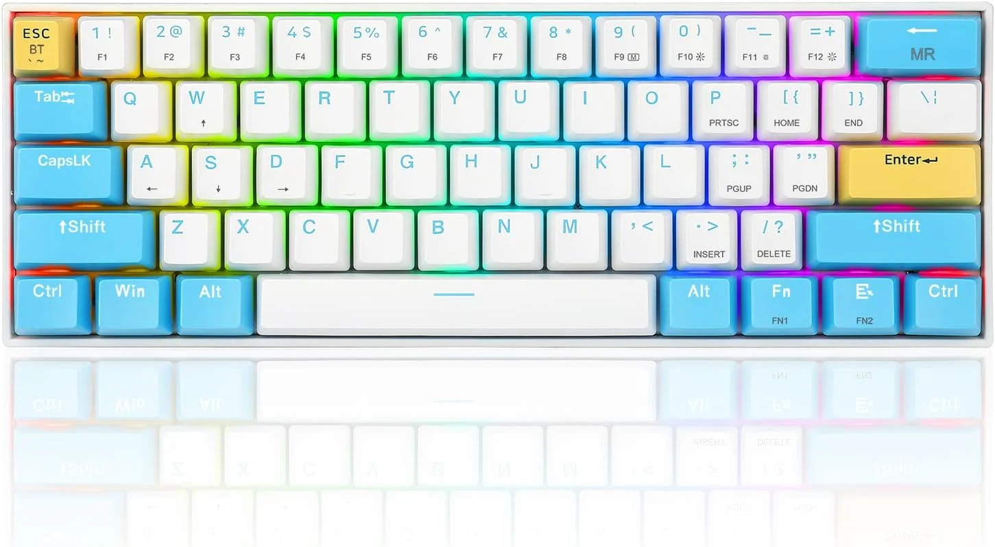 Redragon K530 Pro Draconic 60% Wireless Mechanical Gaming Keyboard White switch - White/Blue