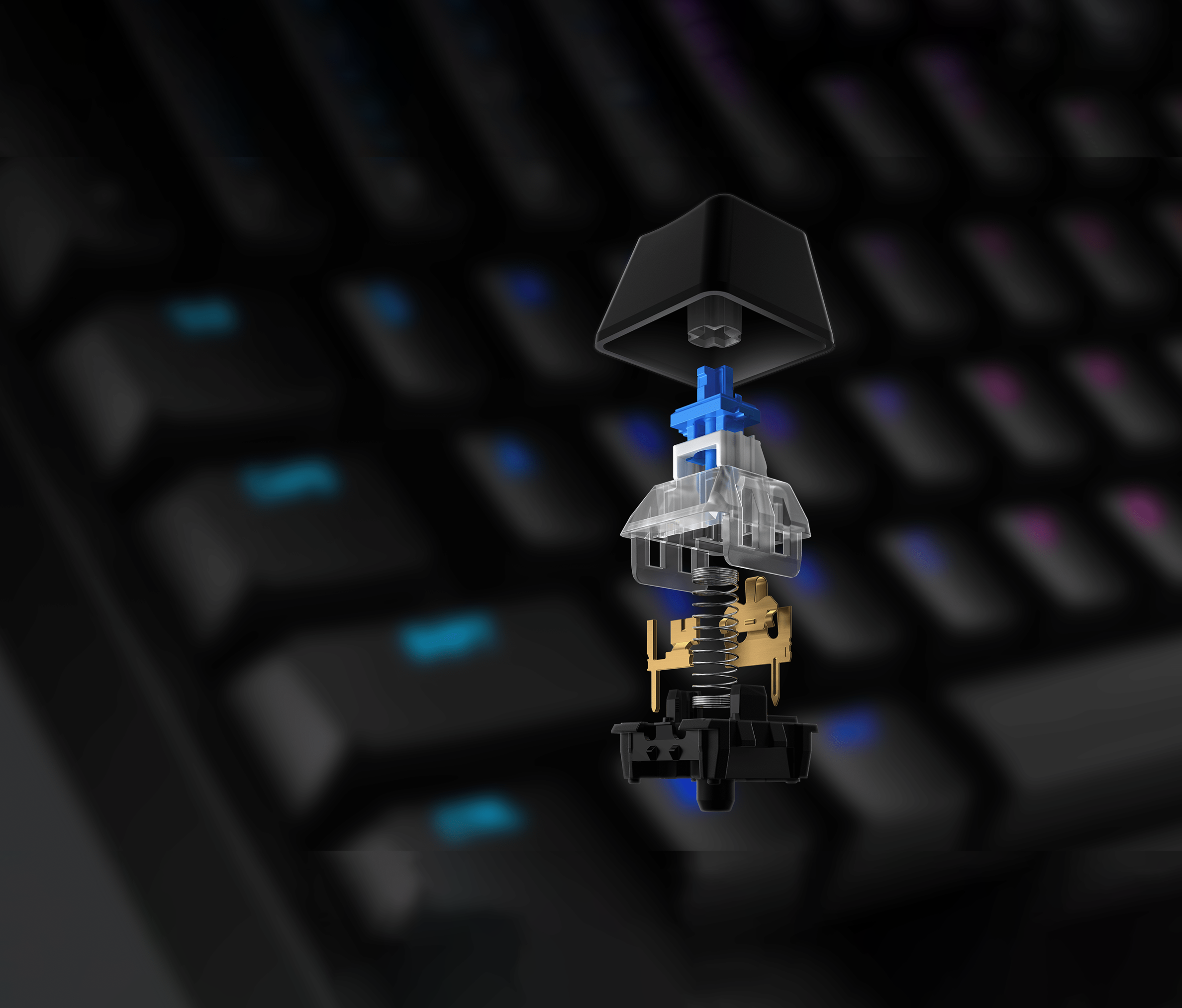 Logitech G PRO RGB Gaming Wired Keyboard with Mechanical Blue Clicky Switches - Black