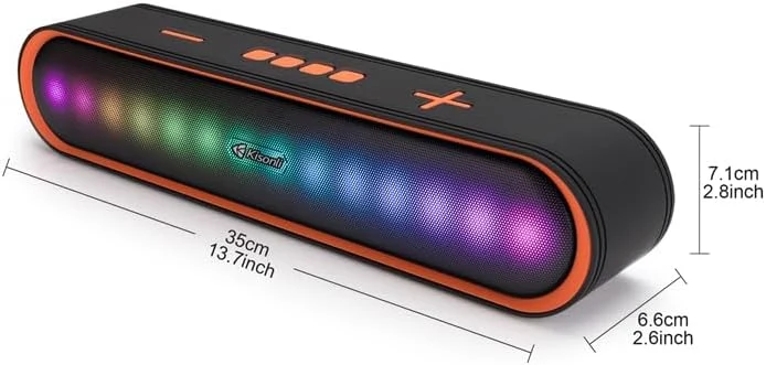 Kisonli LED-915 Bluetooth Soundbar Speaker RGB - Black