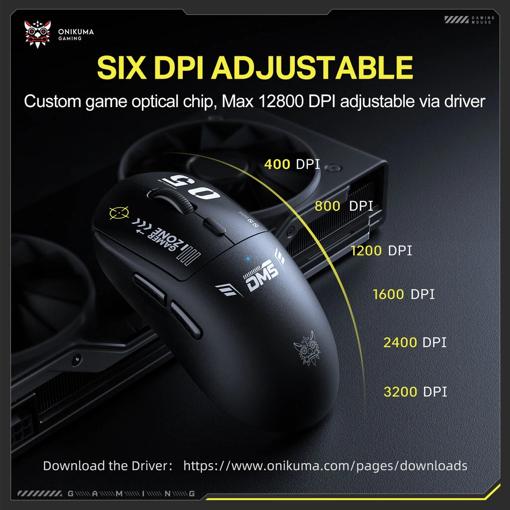 ONIKUMA DM05 Tri-Mode Gaming Mouse - Black