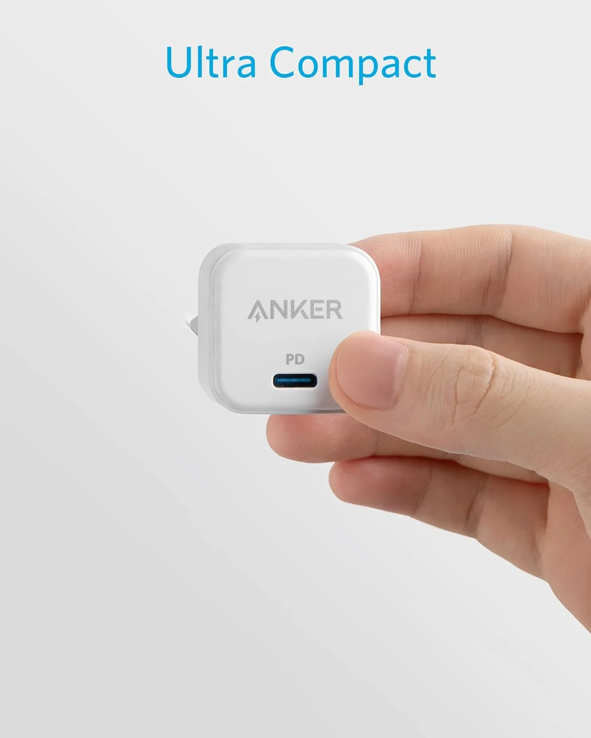 أنكر باوربورت III كيوب شاحن حائط USB-C 20 واط – أبيض