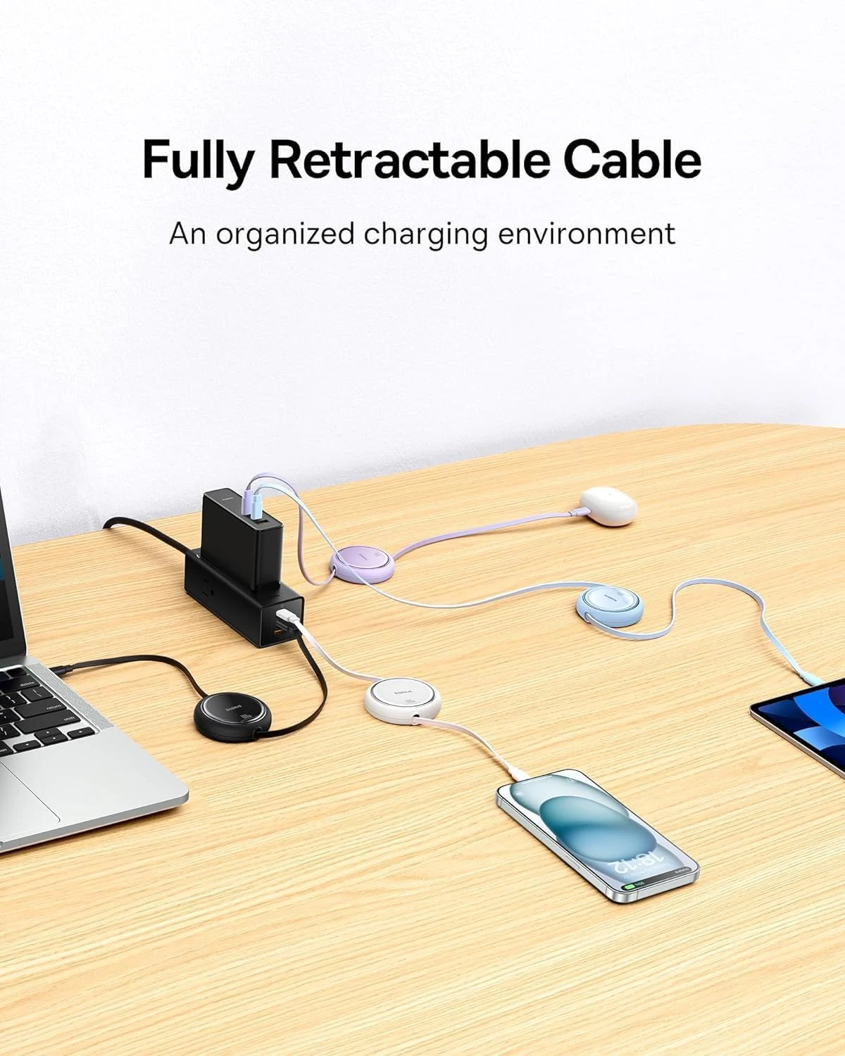 Baseus Free2Pull Mini Retractable USB-C to USB-C 100W - 2M - Black