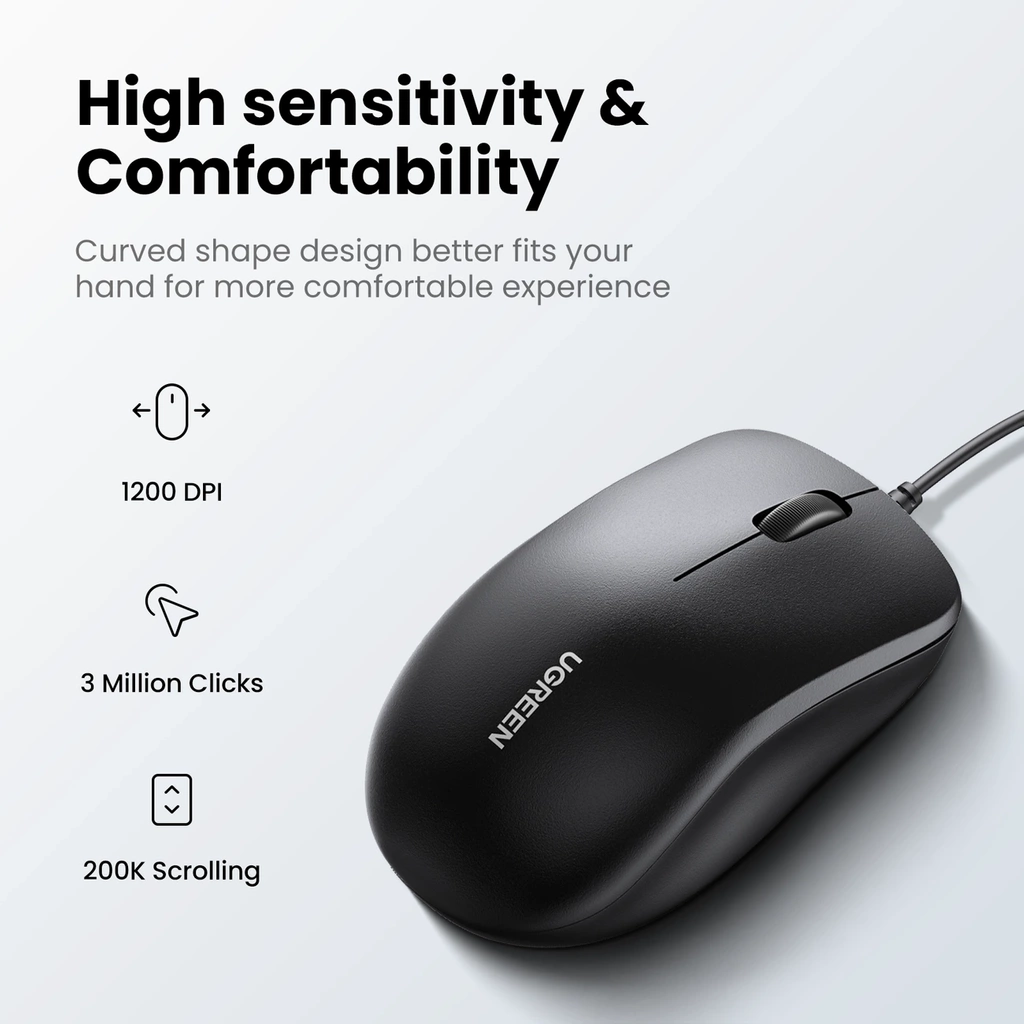 UGREEN MK330 USB Keyboard & Mouse Combo – Arabic Layout