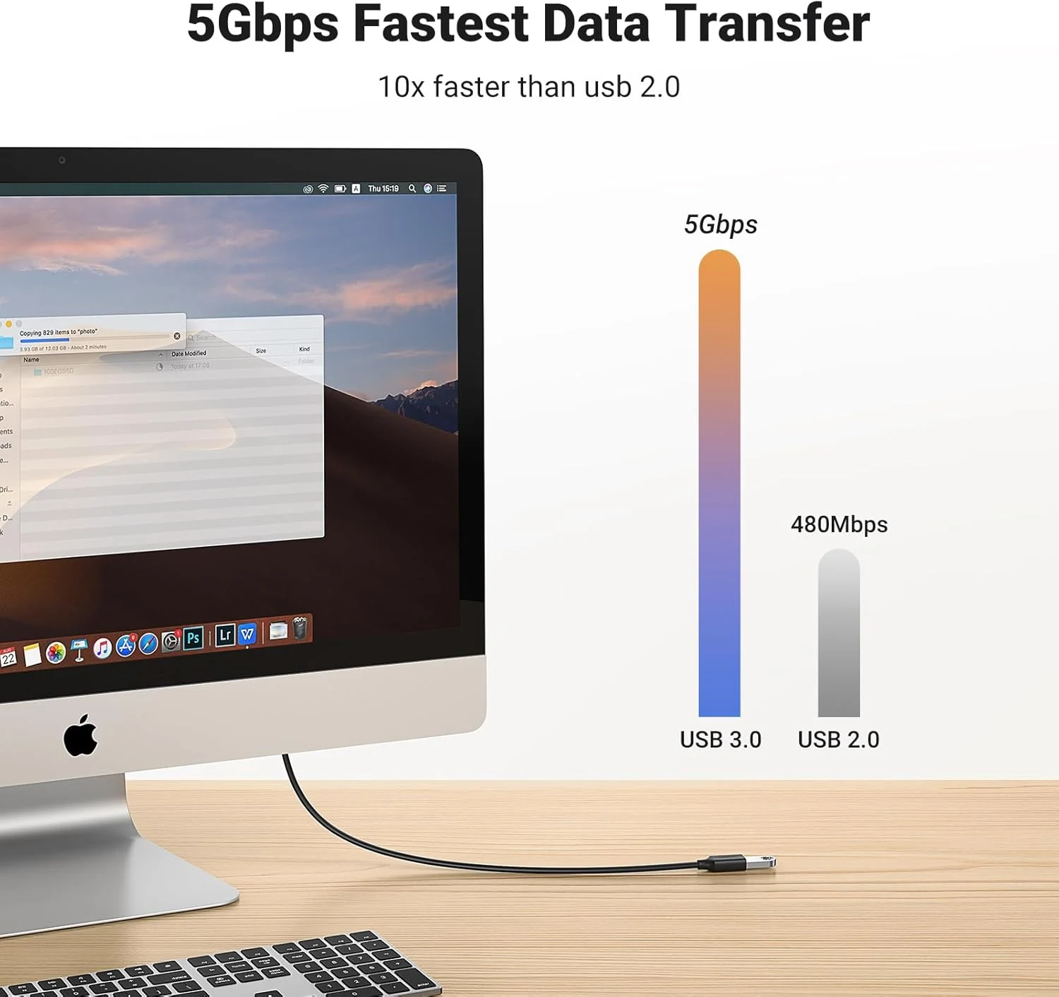 USB 3.0 high-speed transfer