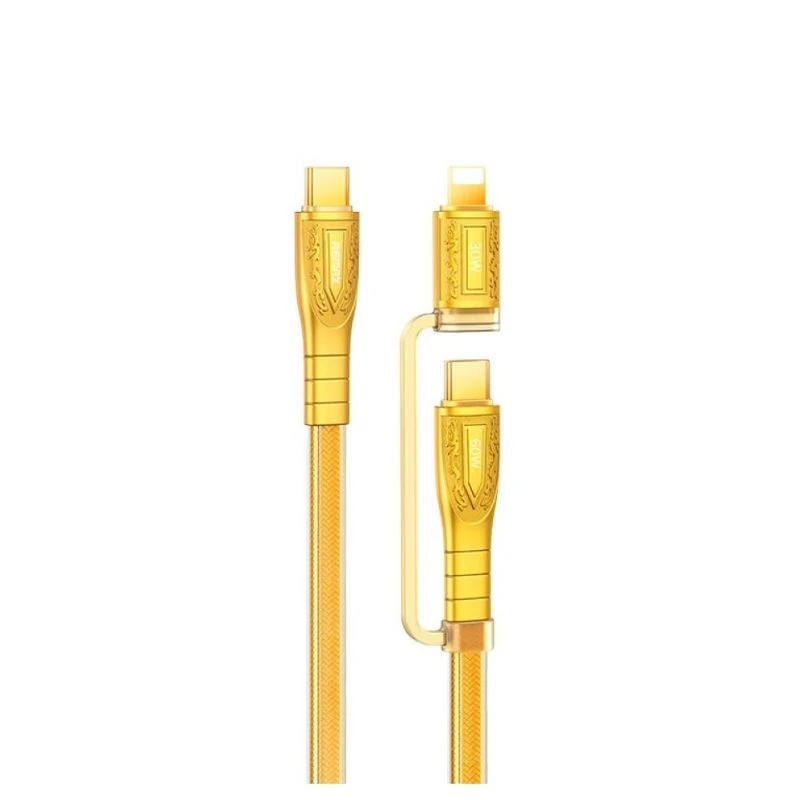 Remax RC-C165 60W Fast Charging Cable USB-C & Lighting 1.2M - Gold