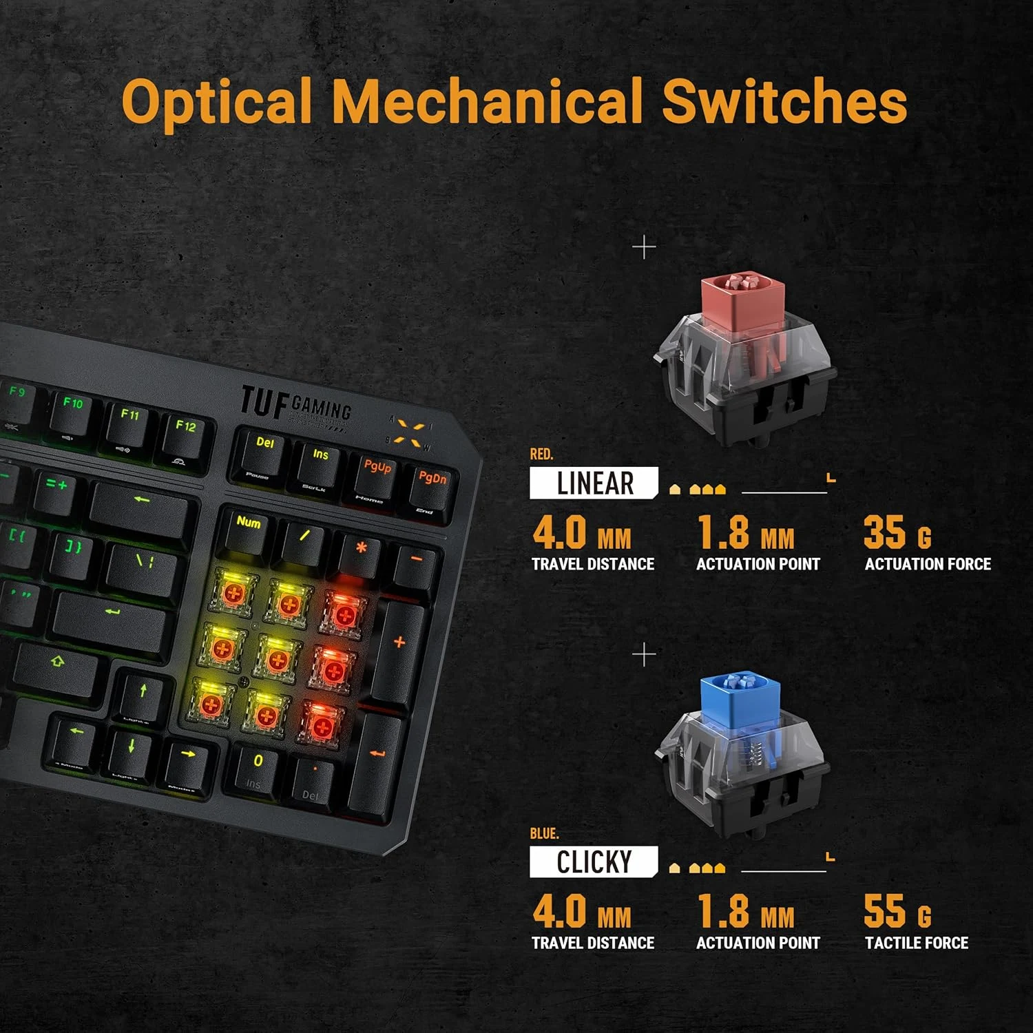 Optical-mechanical switches