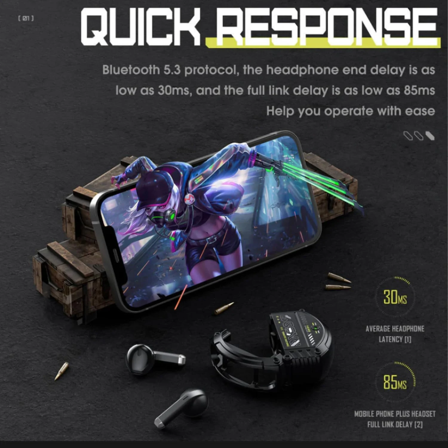 Remax Gamebuds G5 Alloy Gaming True Wireless Bluetooth Earbuds - Silver