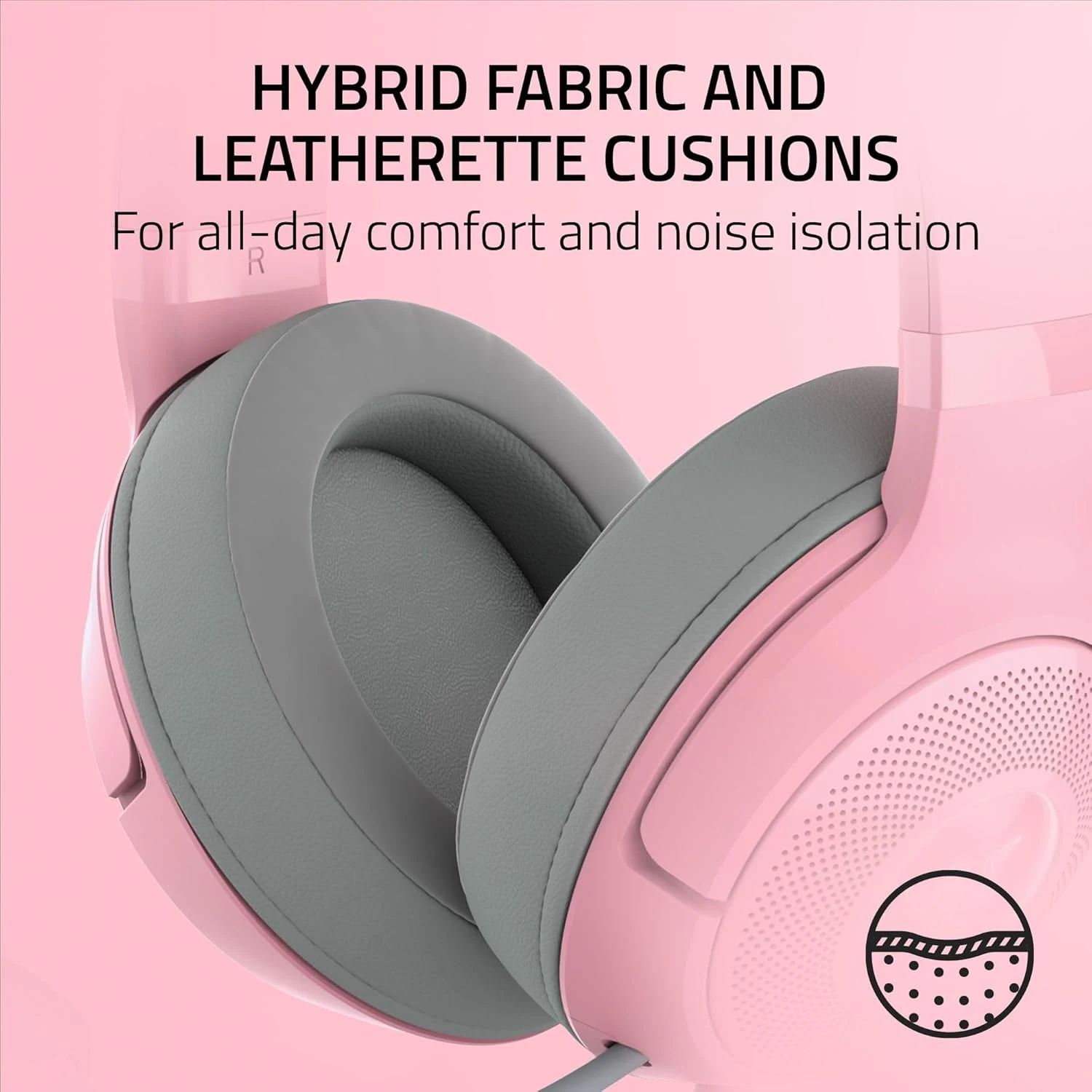 Razer Kraken Kitty V2 Wired RGB Gaming Headset - Quartz Pink