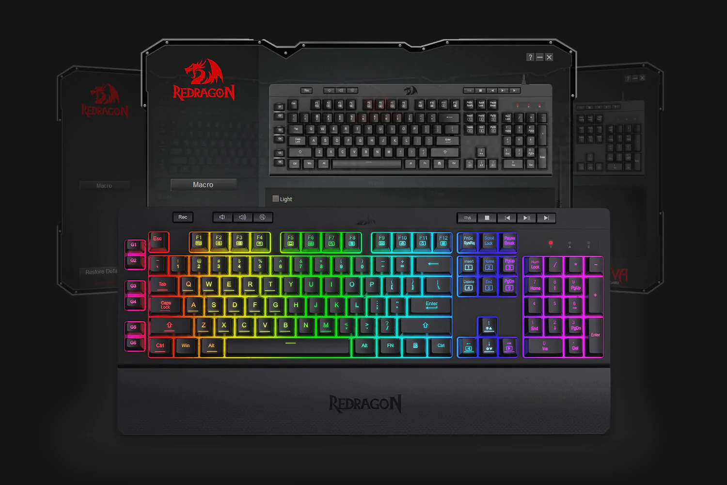 Redragon K512 SHIVA Gaming Keyboard with Red Switches 