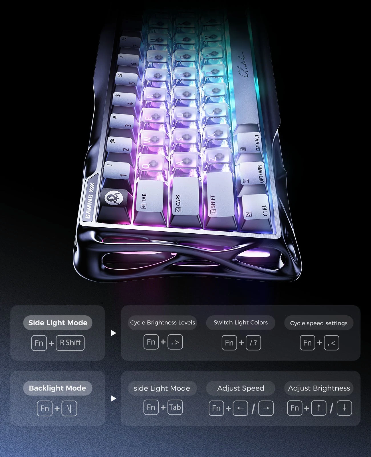 GravaStar Mercury V60 Pro 60% Hall Effect Magnetic Switch Gaming Keyboard - GunMetal
