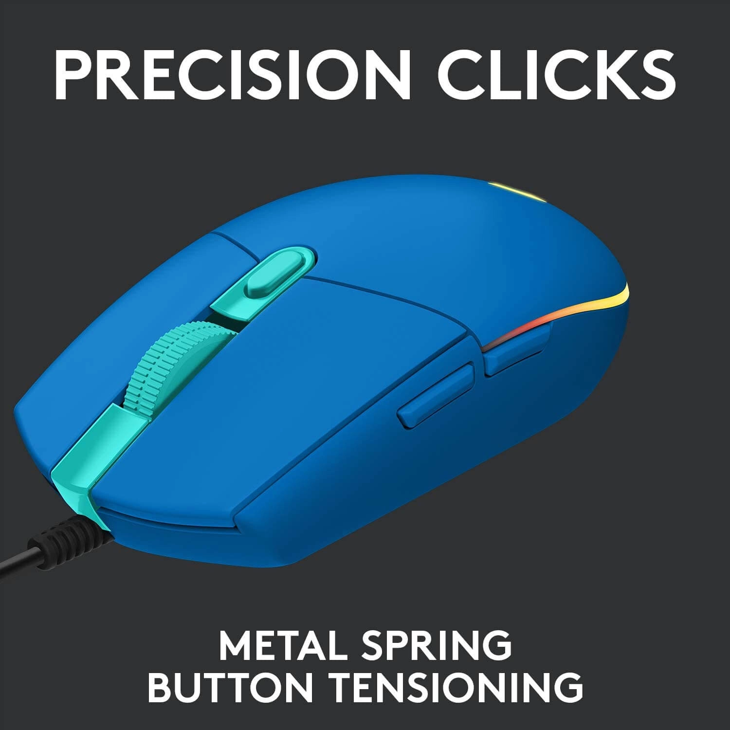 Logitech G203 Lightsync Optical Wired Gaming Mouse RGB - Blue