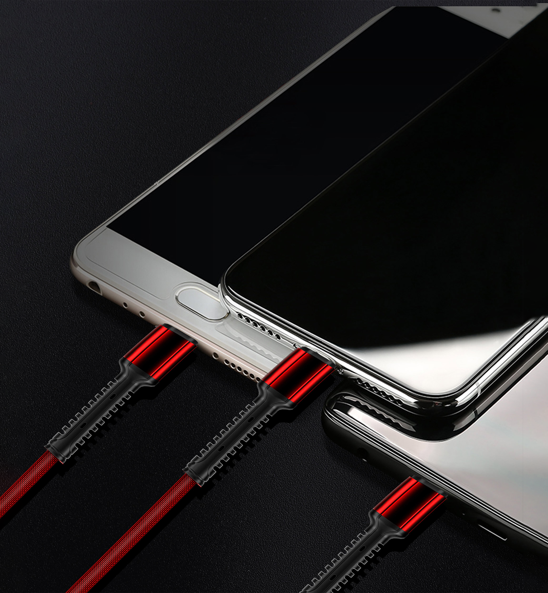 LDNIO LC93 Fast Charging 3in1 Cable 1.2M - Red