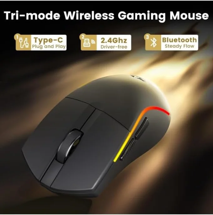 Redragon M816-LIT DEICIDE LITE RGB Wireless Gaming Mouse - Black