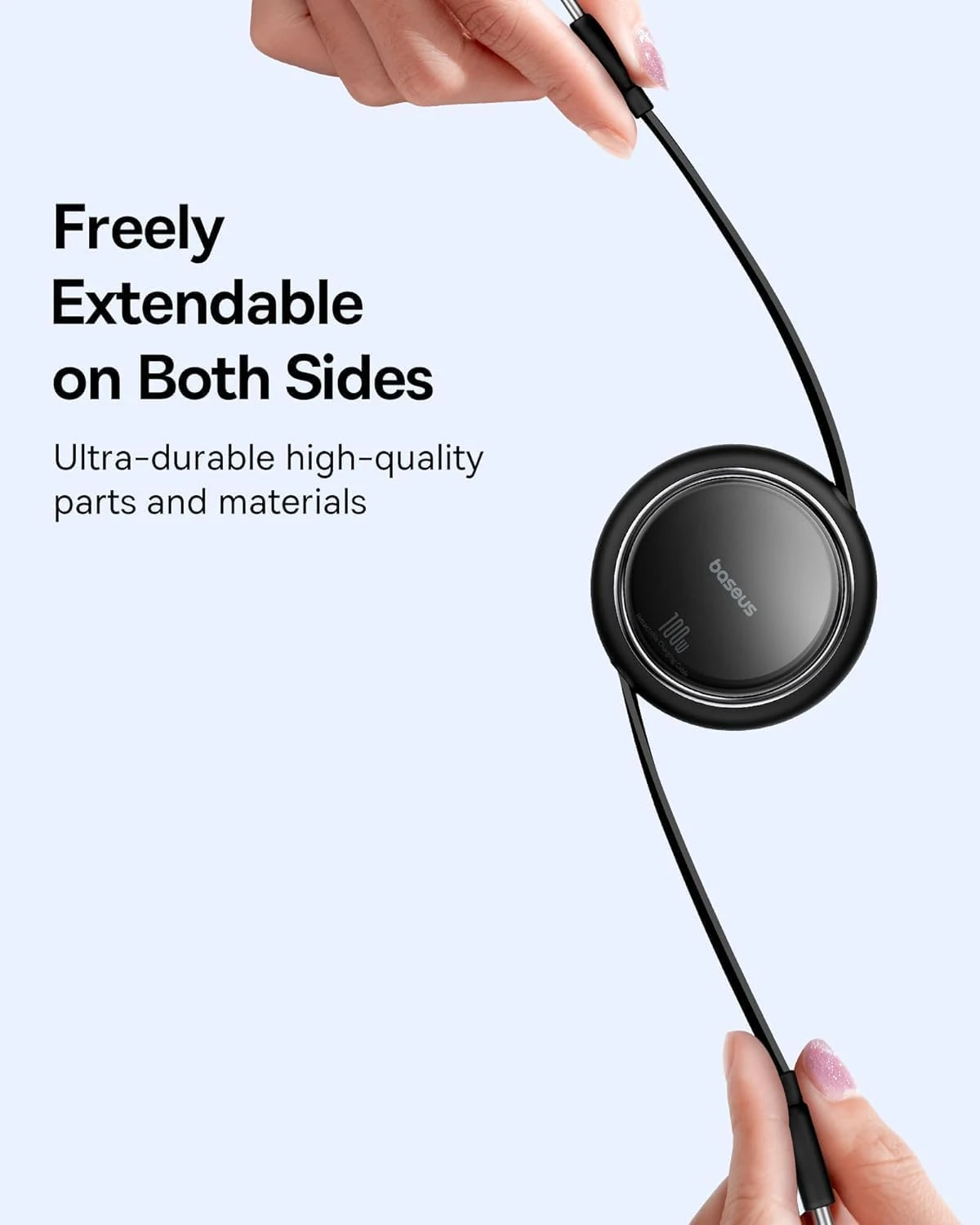 Baseus Free2Pull Mini Retractable USB-C to USB-C 100W - 2M - Black