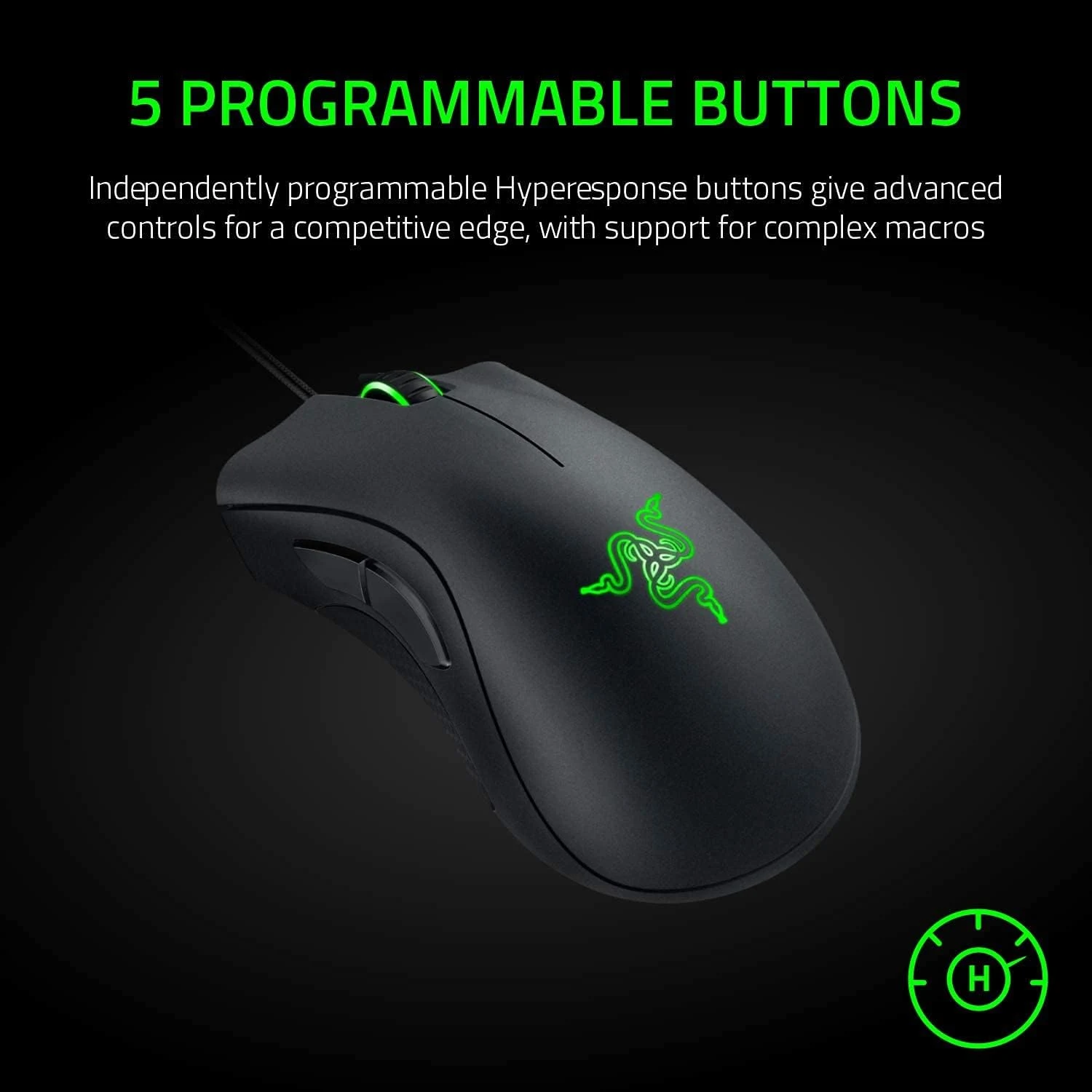 Razer Deathadder Essential Wired Gaming Mouse - Black