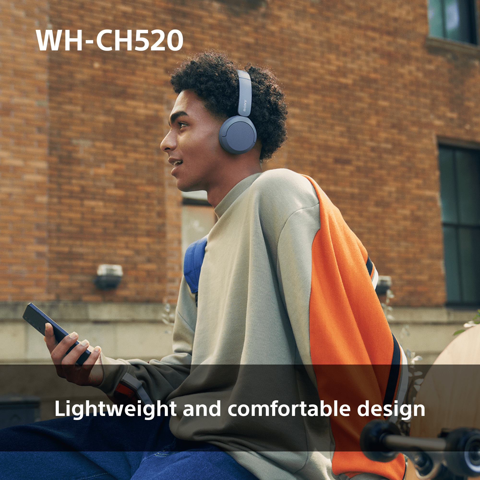 سوني WH-CH520 سماعات رأس لاسلكية – أزرق