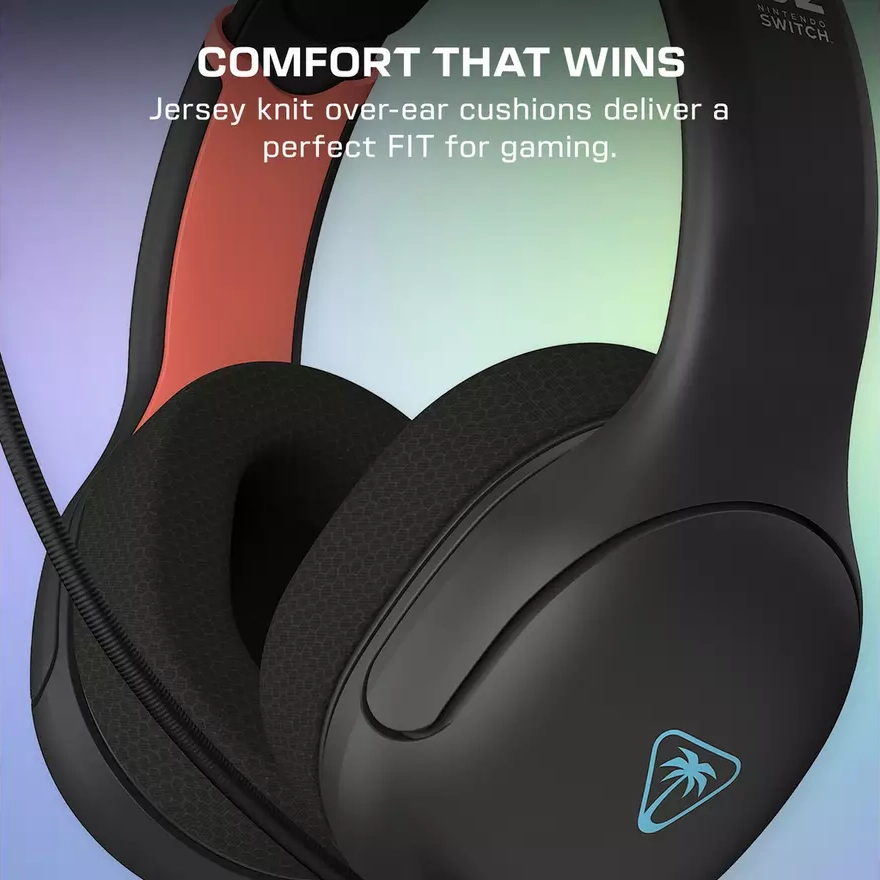 Turtle Beach Airlite Fit Wired Gaming Headset for Switch - Charcoal Blue/Red