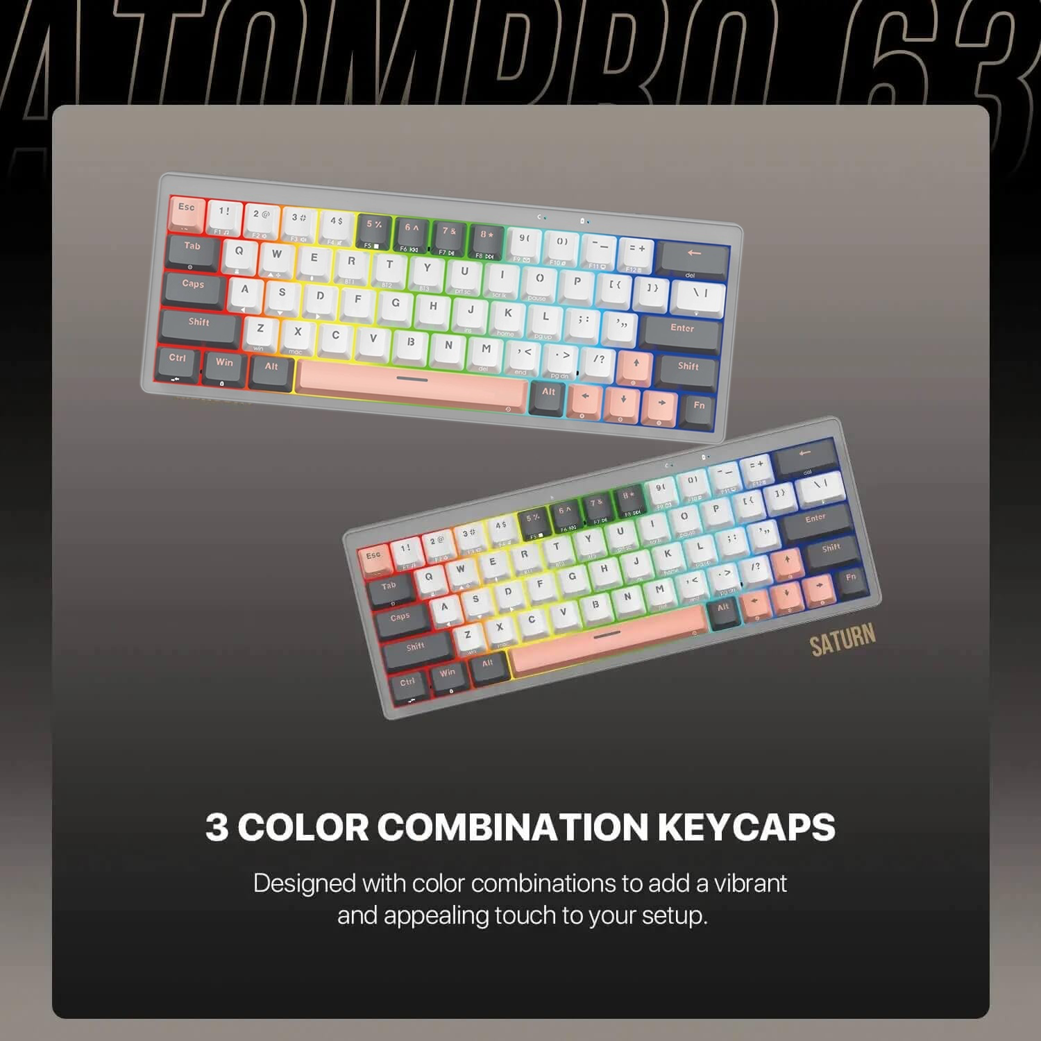 فانتك ATOM PRO63 MK912 ساترن – رمادي (سويتش أزرق)
