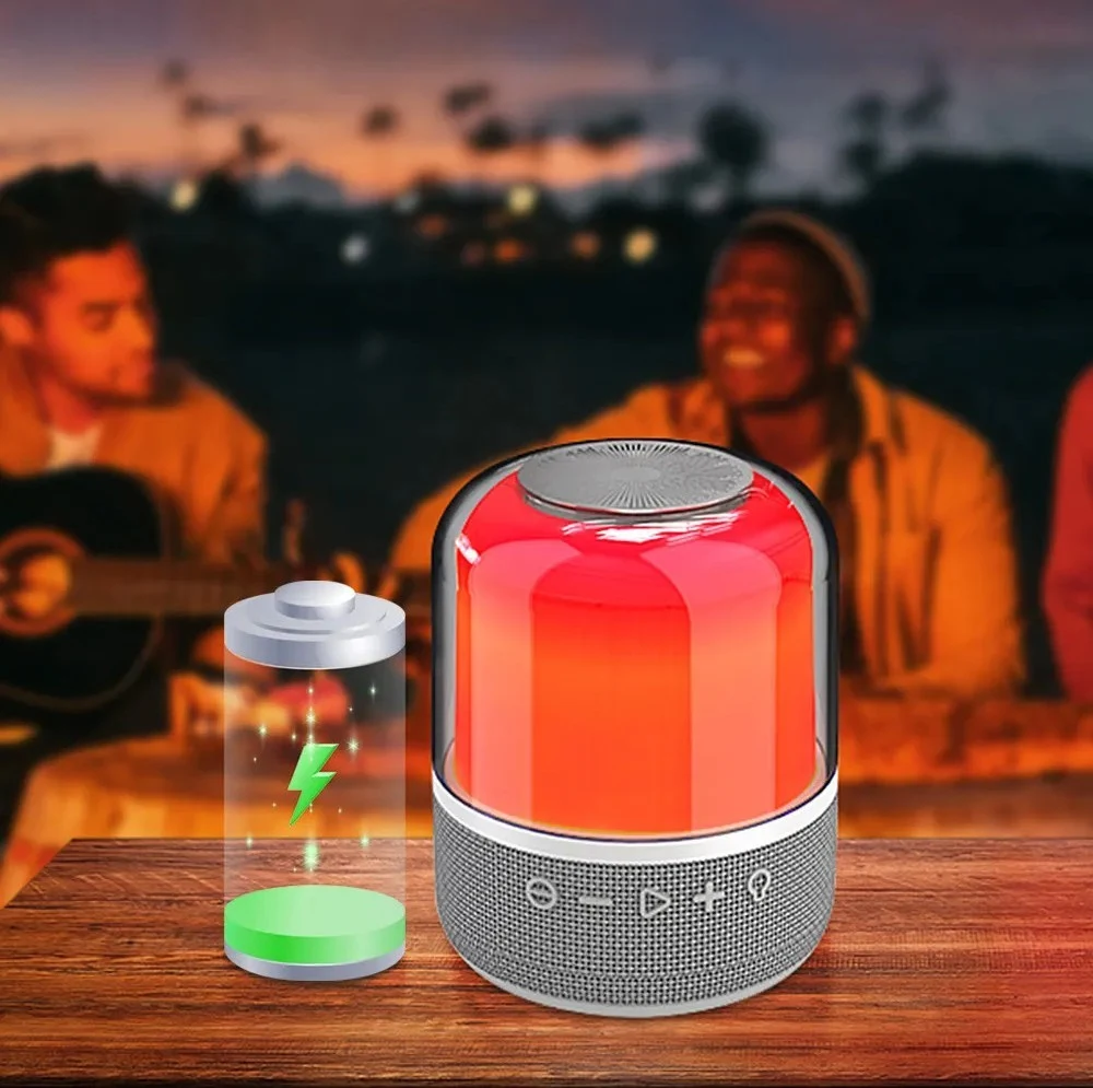 Kisonli LP-3S mini wireless speaker with RGB lighting