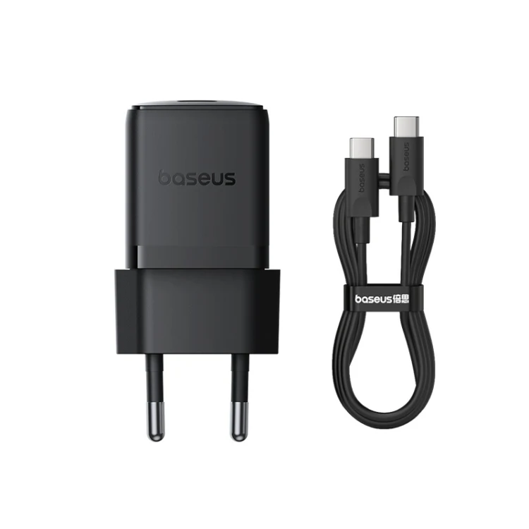 Baseus Palm Fast Charger 1C 30W EU + 1M USB-C Cable - Black