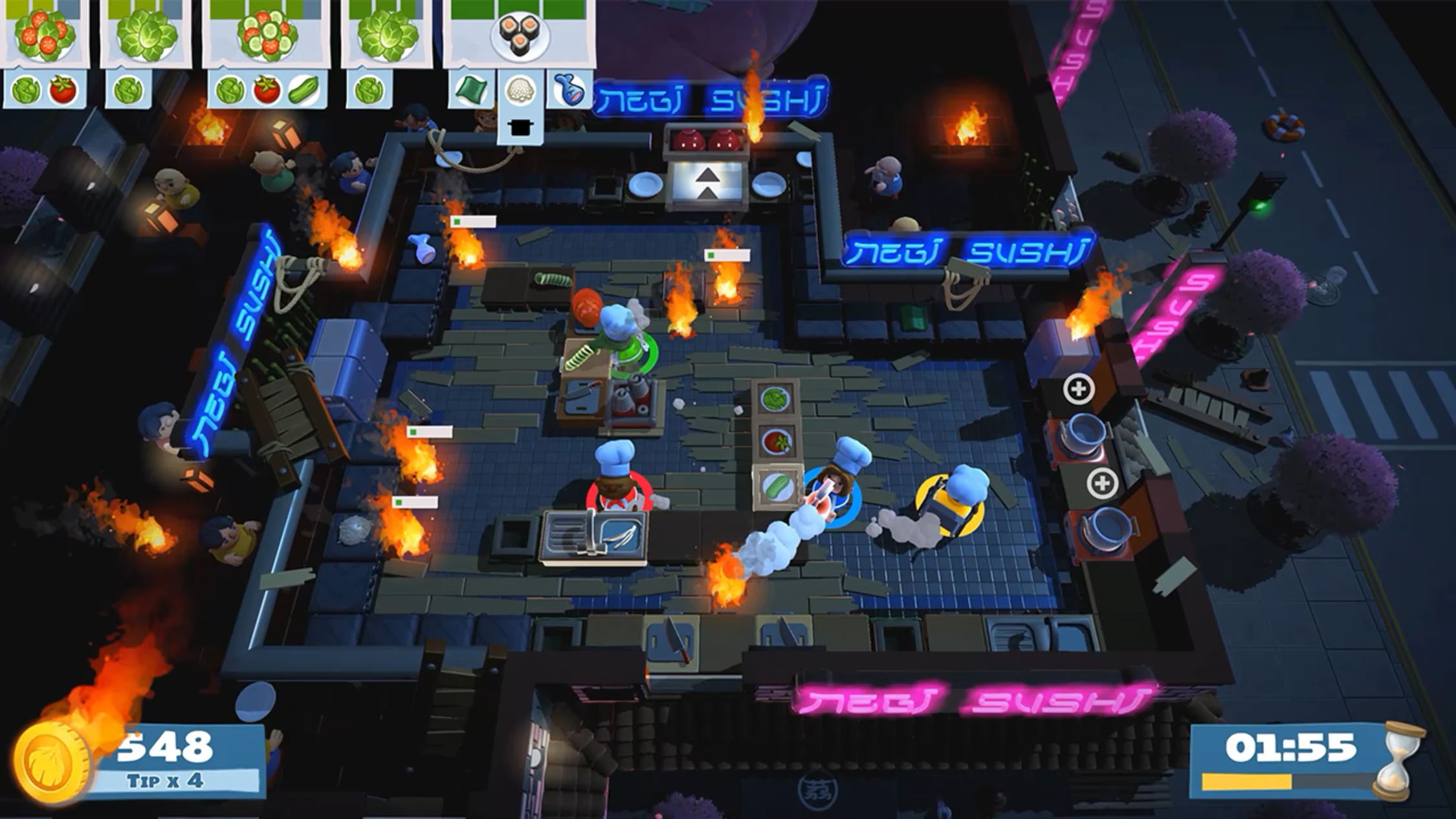 Overcooked! + Overcooked! 2 - Nintendo Switch - Used