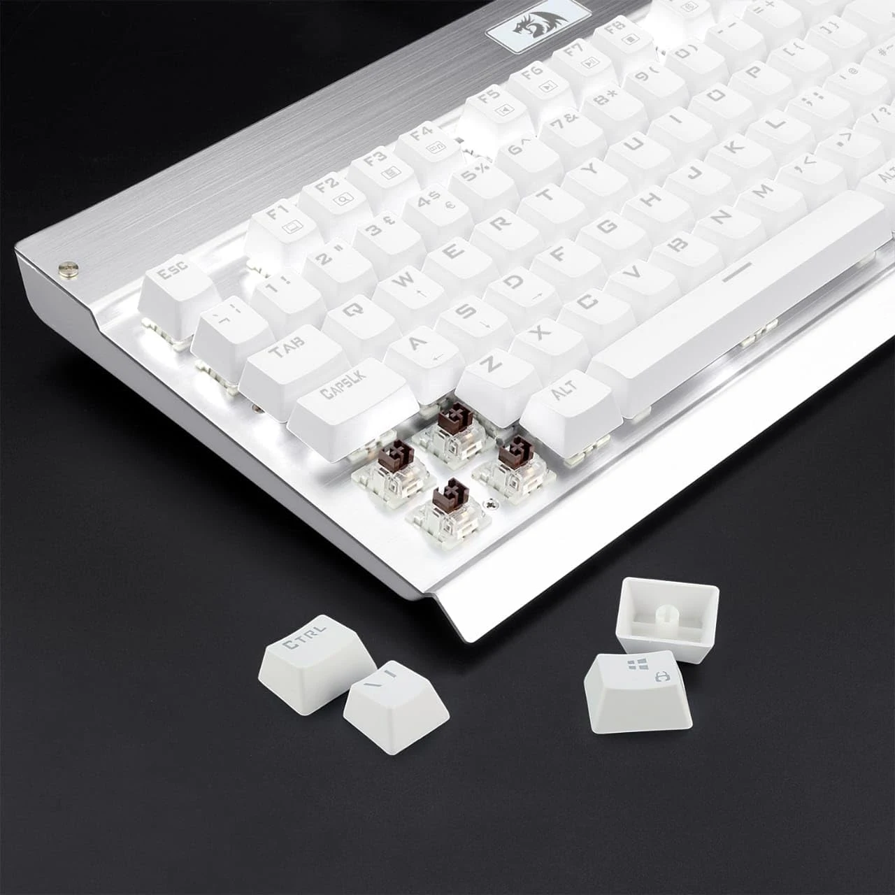 Redragon KG010-WN Wired Mechanical Gaming Keyboard Brown Switch - White