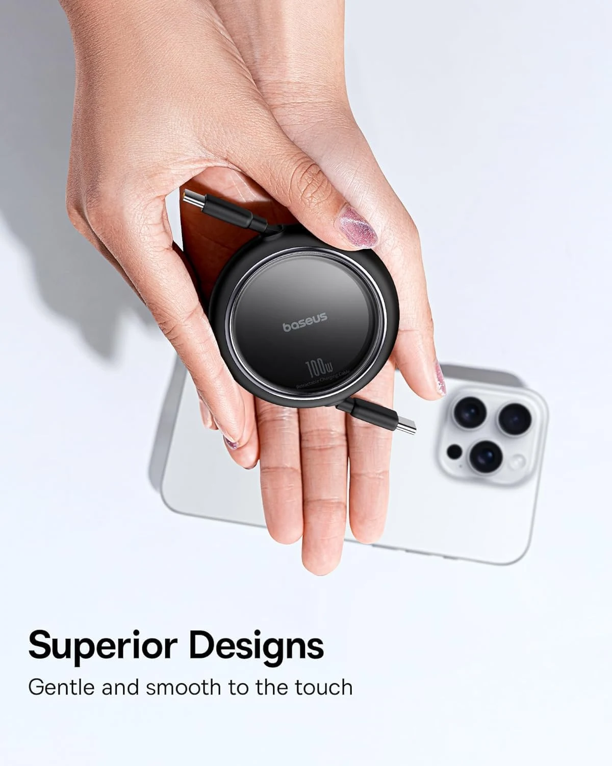 Baseus Free2Pull Mini Retractable USB-C to USB-C 100W - 2M - Black