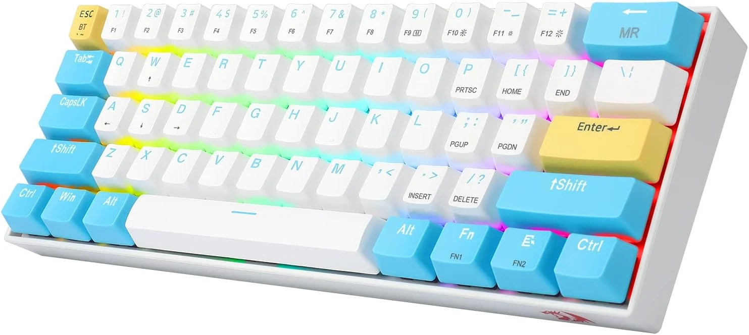 Redragon K530 Pro Draconic 60% Wireless Mechanical Gaming Keyboard White switch - White/Blue