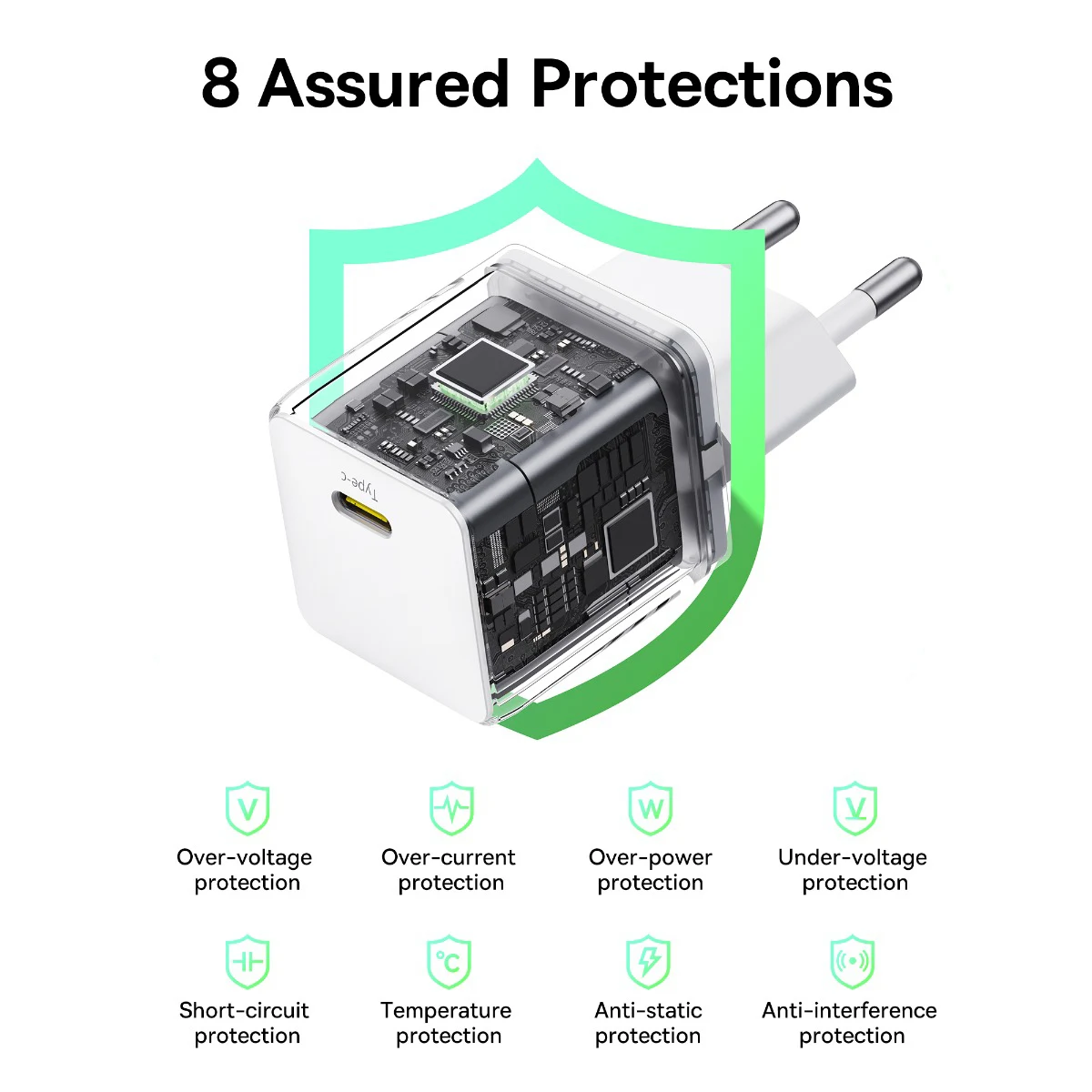 Baseus Palm Fast Charger 1C 20W EU - Moon White