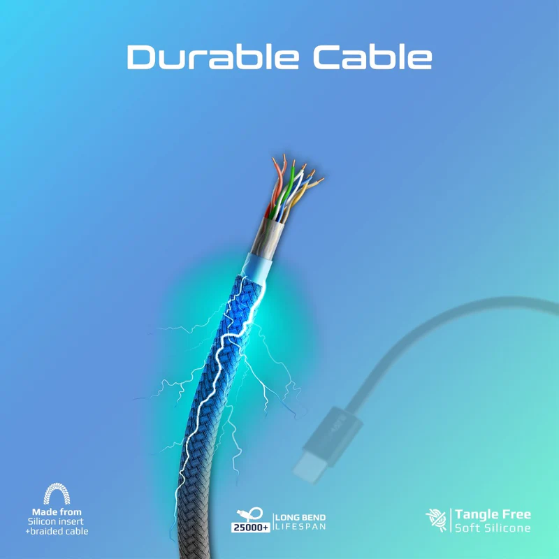 برومييت EcoLine-CC200 كابل يو إس بي-سي 60 وات فاست تشارجينج 2 متر – أسود
